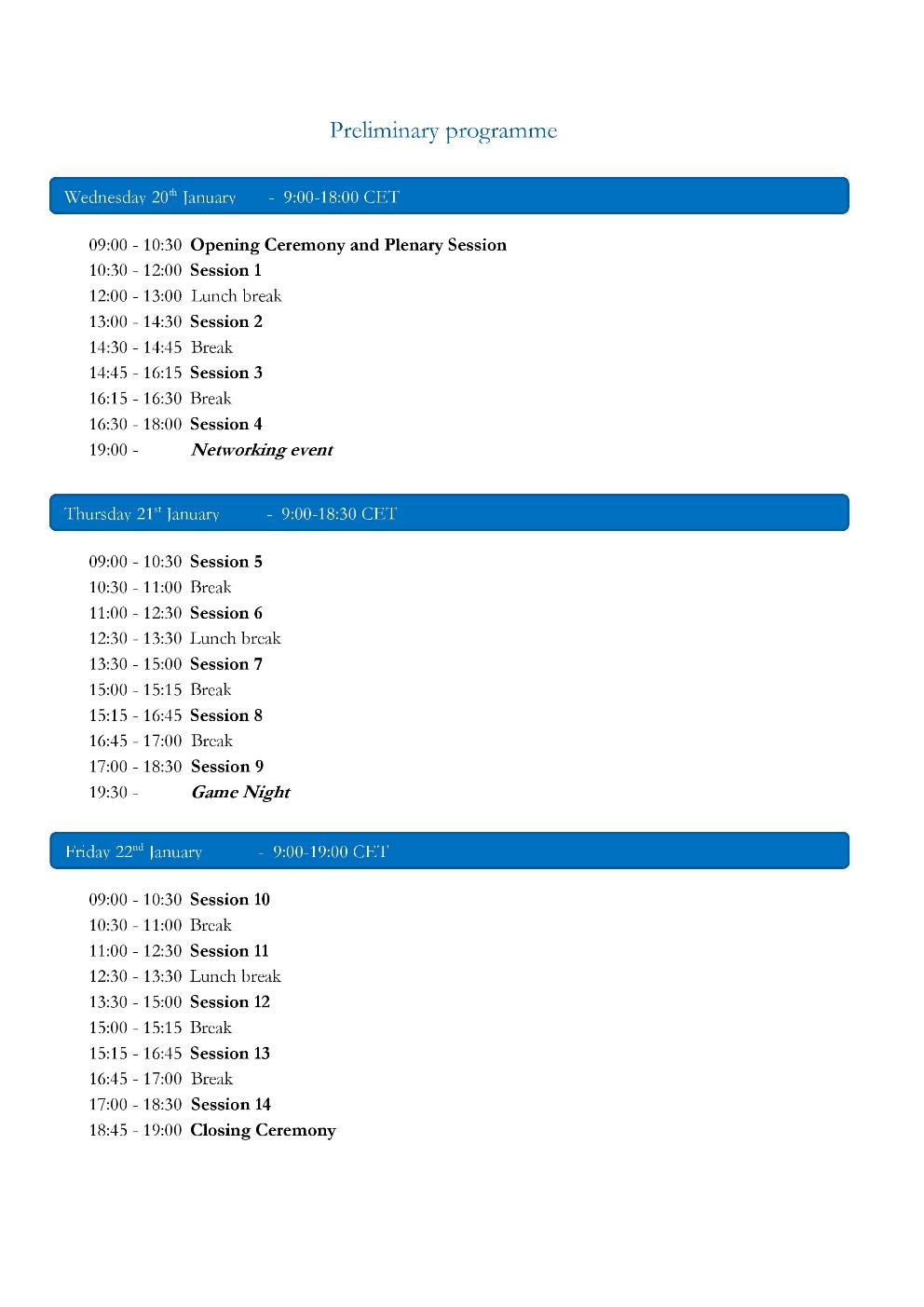 Preliminary programme and General Informations 2021 page 002